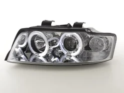Angel Eyes Strålkastare Krom Audi A4 (B6/8E) 2001-2004