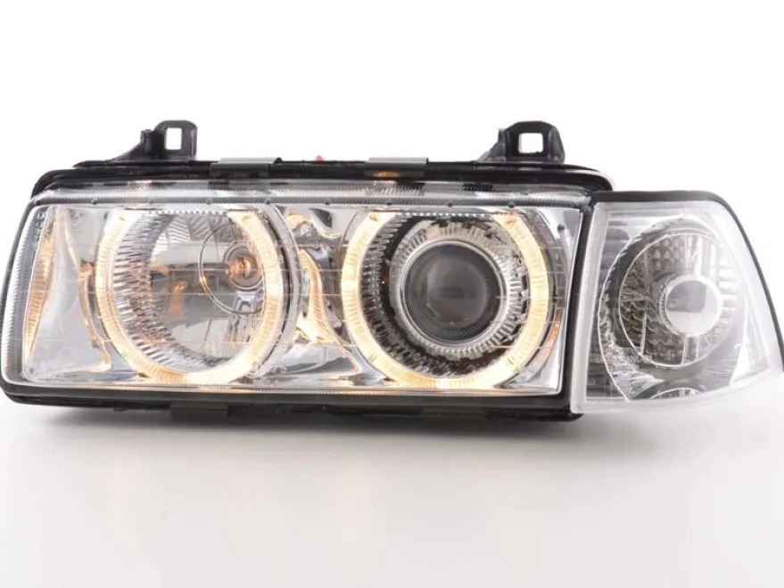 Angel Eyes Strålkastare Krom BMW 3-Serien E36 Sedan/Touring 1991-1998