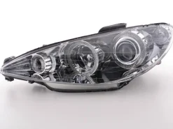 Angel Eyes Strålkastare Krom Peugeot 206
