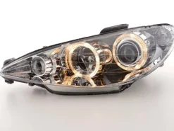 Angel Eyes Strålkastare Krom Peugeot 206