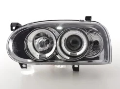 Angel Eyes Strålkastare Krom VW Golf MK3 1991-1997