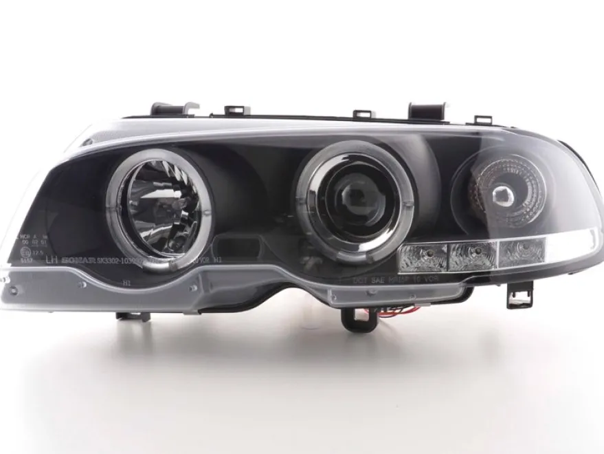 Angel Eyes Strålkastare Svart BMW 3-Serien E46 Coupe/Cabriolet 1998-2002