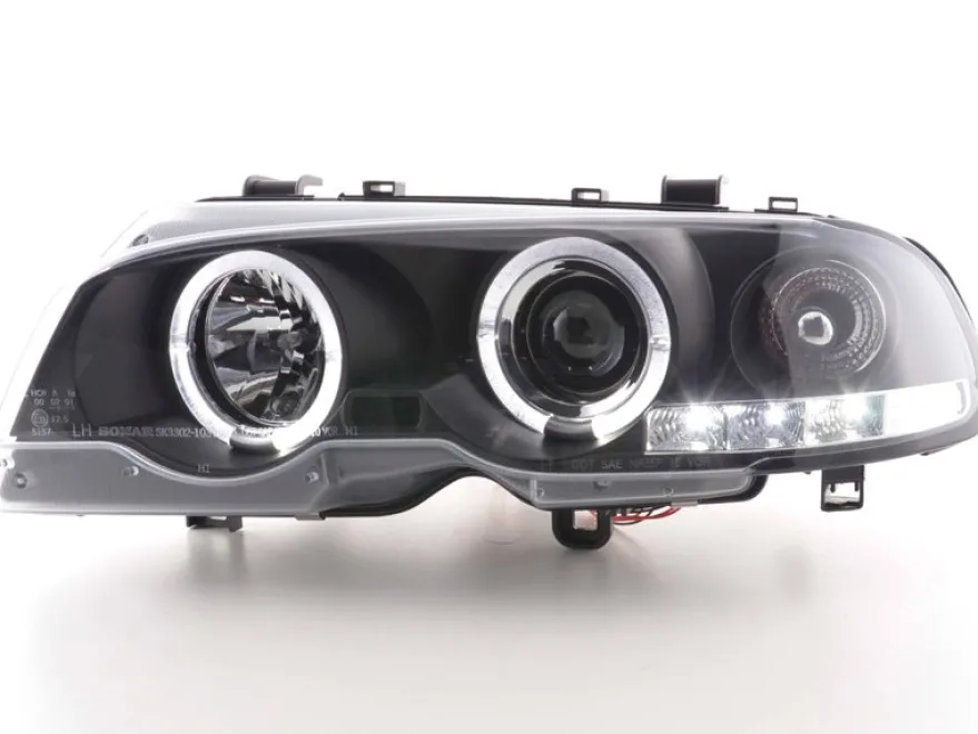 Angel Eyes Strålkastare Svart BMW 3-Serien E46 Coupe/Cabriolet 1998-2002