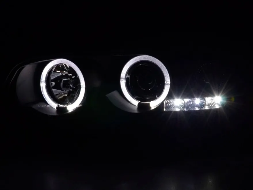 Angel Eyes Strålkastare Svart BMW 3-Serien E46 Coupe/Cabriolet 1998-2002