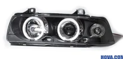 Angel Eyes Strålkastare Svart BMW 3-Serien E36 Coupe/Cabriolet 1991-1998