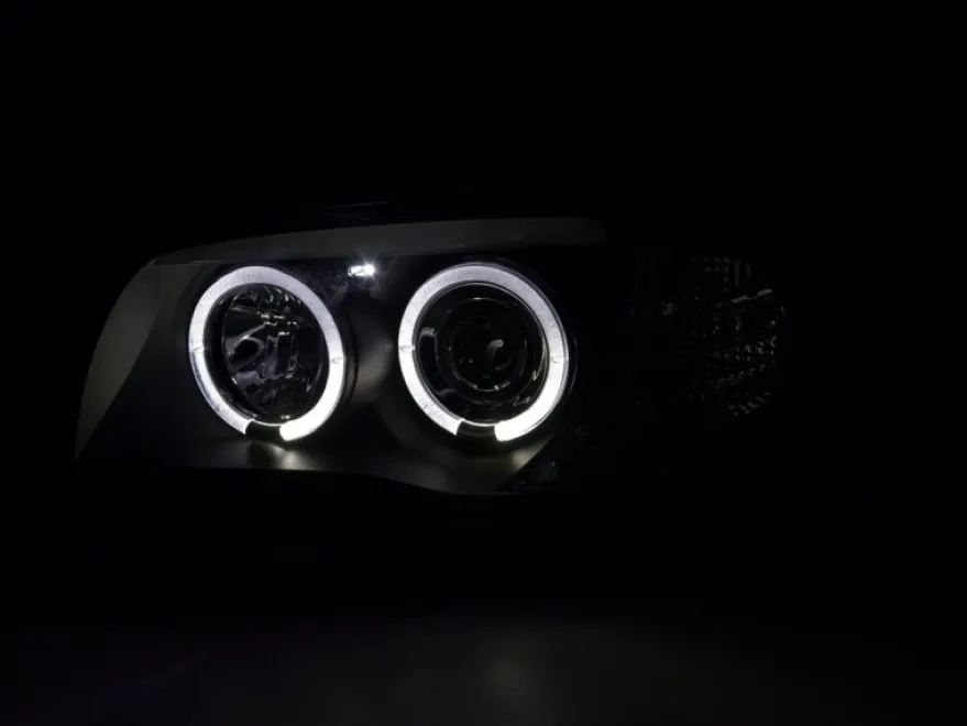 Angel Eyes Strålkastare Svart BMW 1-Serien E81/E87 2004-2011
