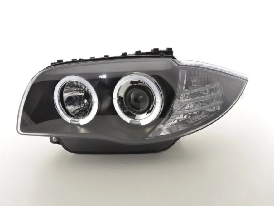 Angel Eyes Strålkastare Svart BMW 1-Serien E81/E87 2004-2011