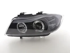 Angel Eyes Strålkastare Svart BMW 3-Serien E90 Sedan & E91 Touring 2005-2008