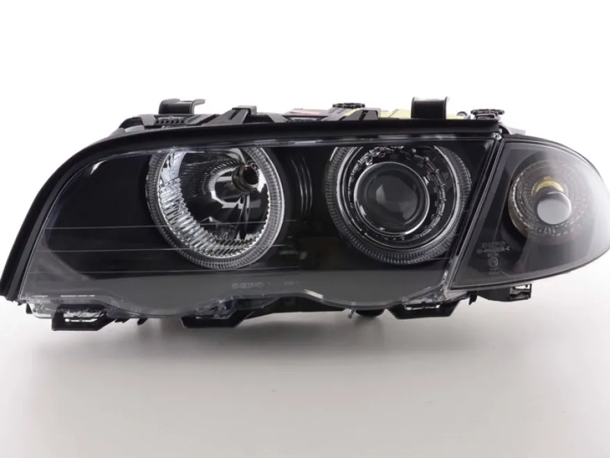 Angel Eyes Strålkastare Svart BMW 3-Serien E46 Sedan/Touring 1998-2001