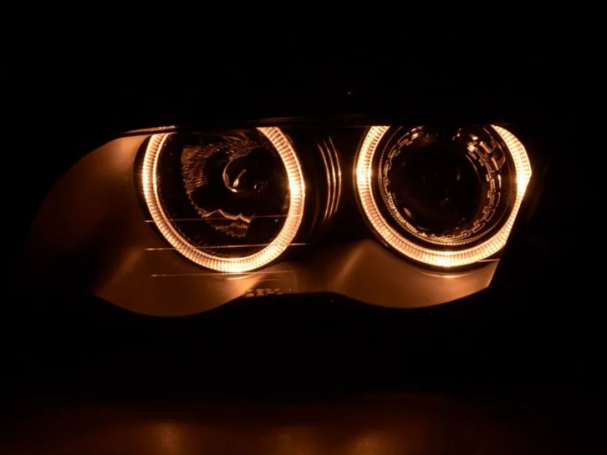 Angel Eyes Strålkastare Svart BMW 3-Serien E46 Sedan/Touring 1998-2001