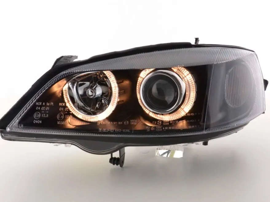 Angel Eyes Strålkastare Svart Opel Astra (G) 1998-2003