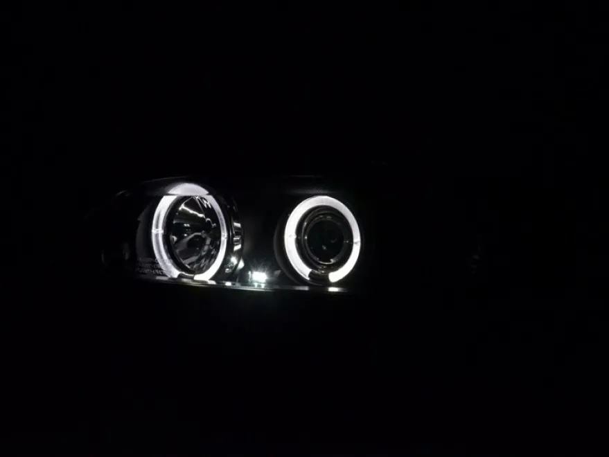 Angel Eyes Strålkastare Svart Opel Vectra (B) 1999-2002