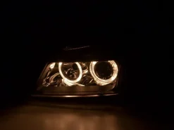 Angel Eyes Strålkastare Svart Opel Vectra (C) 2002-2004