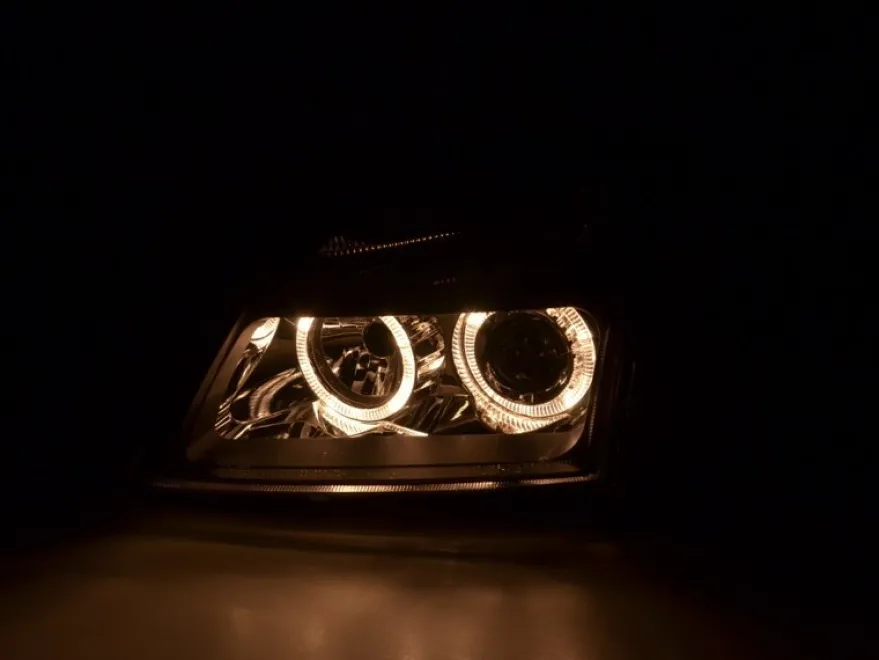 Angel Eyes Strålkastare Svart Opel Vectra (C) 2002-2004