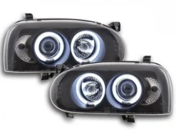 Angel Eyes Strålkastare Svart VW Golf MK3 1991-1997