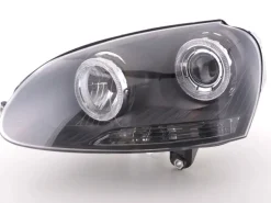 Angel Eyes Strålkastare Svart VW Golf MK5, 2003-, Jetta 2005