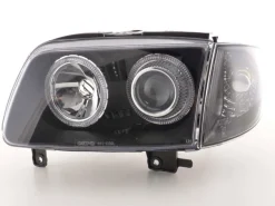 Angel Eyes Strålkastare Svart VW Polo (6N2) 1999-2001