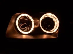 Angel Eyes Strålkastare Svart VW Polo (6N2) 1999-2001