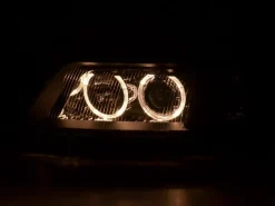Angel Eyes Strålkastare Xenon Svart Audi A6 (C5/4B) 1999-2000