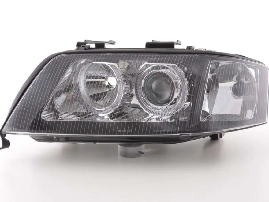 Angel Eyes Strålkastare Xenon Svart Audi A6 (C5/4B) 1997-1998