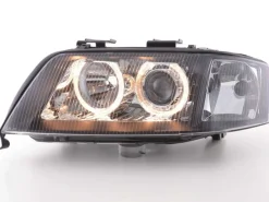 Angel Eyes Strålkastare Xenon Svart Audi A6 (C5/4B) 1997-1998
