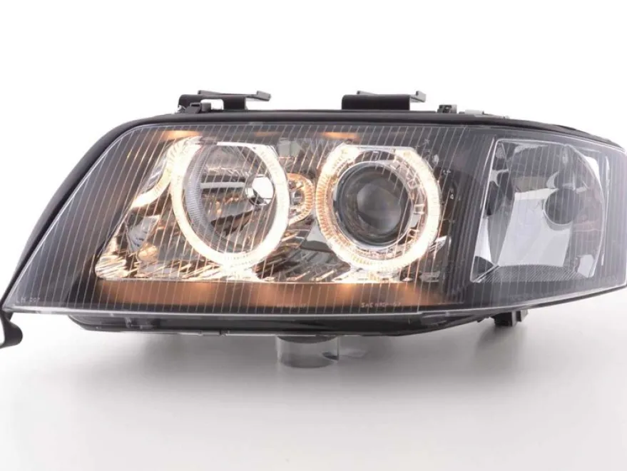 Angel Eyes Strålkastare Xenon Svart Audi A6 (C5/4B) 1997-1998