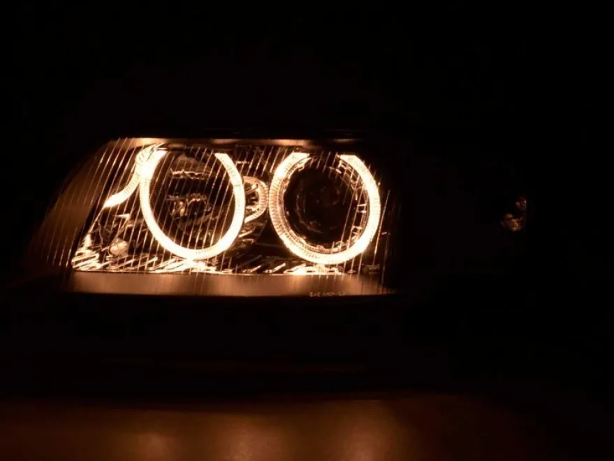 Angel Eyes Strålkastare Xenon Svart Audi A6 (C5/4B) 1997-1998