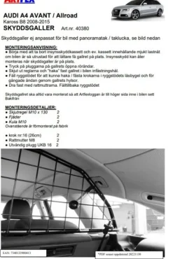 Artfex Lastgaller / Hundgaller Audi A4 Avant B8 2008-2015