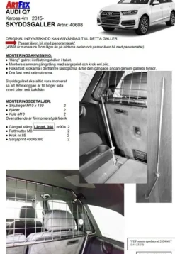 Artfex Lastgaller / Hundgaller Audi Q7 4M 2015->