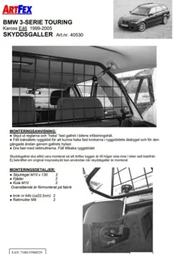 Artfex Lastgaller / Hundgaller Bmw 3-Serie E46 Touring 1999-2005