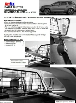 Artfex Lastgaller / Hundgaller Dacia Duster II 2018-2024