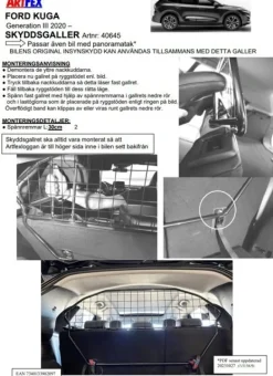 Artfex Lastgaller / Hundgaller Ford Kuga III 2020->