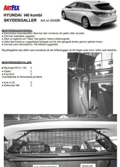 Artfex Lastgaller / Hundgaller Hyundai i40 Kombi 2012->