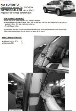 Artfex Lastgaller / Hundgaller Kia Sorento II XM 2010-2014
