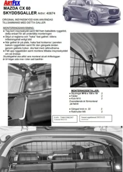 Artfex Lastgaller / Hundgaller Mazda CX-60