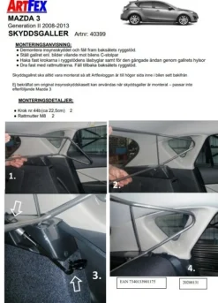 Artfex Lastgaller / Hundgaller Mazda 3 Hatchback II 2007-2013