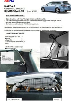 Artfex Lastgaller / Hundgaller Mazda 6 II Kombi 2008-2012