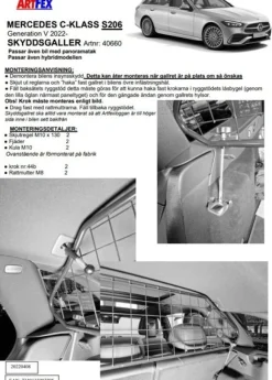 Artfex Lastgaller / Hundgaller Mercedes C-Klass S206 2022-><noscript><img width=