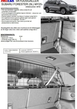 Artfex Lastgaller / Hundgaller Subaru Forester SL 2025-><noscript><img width=