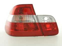 Baklampor Briljant Krom/Röd BMW 3-Serien E46 4-Dörrars Sedan 1998-2001