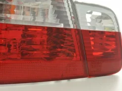 Baklampor Briljant Krom/Röd BMW 3-Serien E46 4-Dörrars Sedan 1998-2001