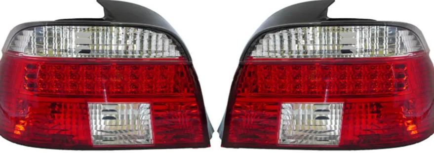 Baklampor LED Briljant Vit/Röd BMW 5-Serien E39 Sedan 1995-2000