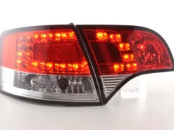 Baklampor LED Röd/Klarglas Audi A4 (B7/8E) Avant 2004-2008