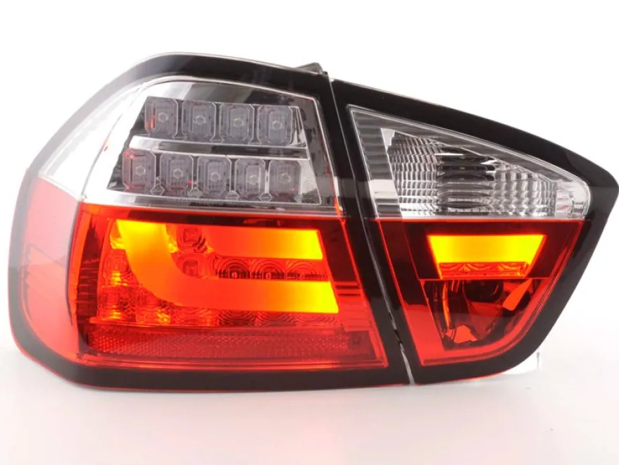 Baklampor LED Röd/Klarglas BMW 3-Serien E90 Sedan 2005-2008