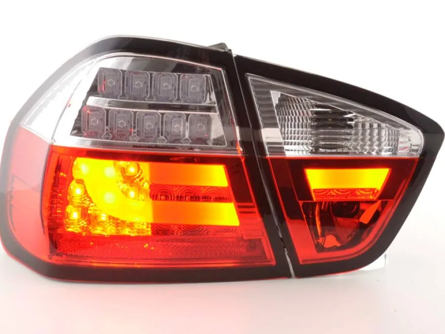 Baklampor LED Röd/Klarglas BMW 3-Serien E90 Sedan 2005-2008
