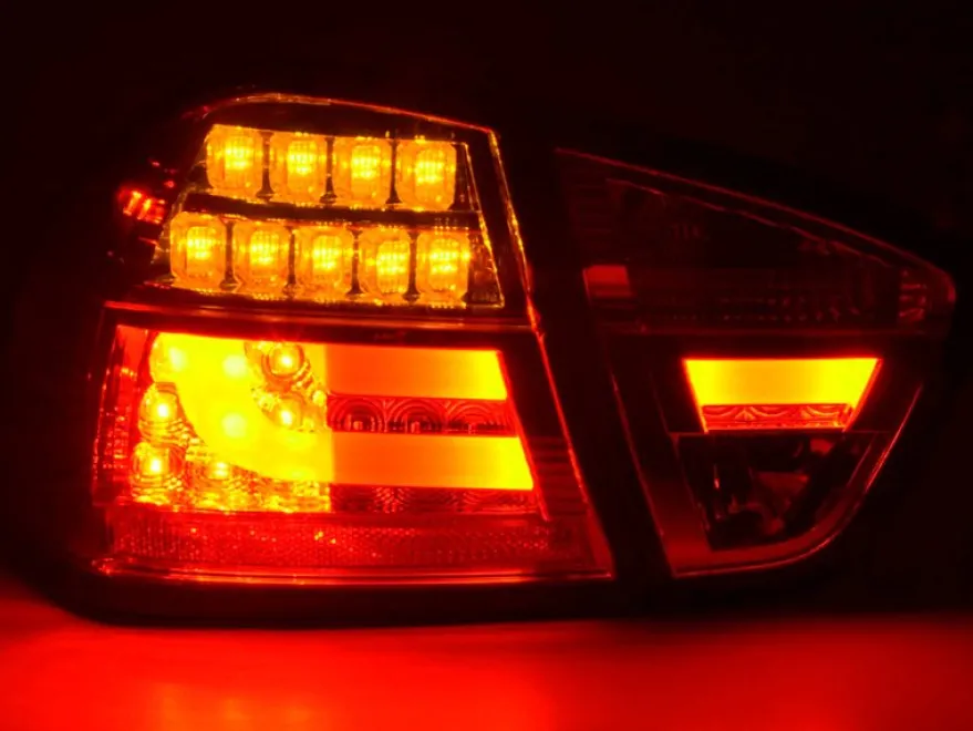 Baklampor LED Röd/Klarglas BMW 3-Serien E90 Sedan 2005-2008
