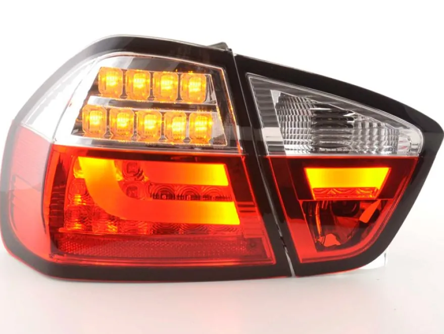Baklampor LED Röd/Klarglas BMW 3-Serien E90 Sedan 2005-2008