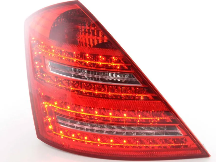 Baklampor LED Röd/Klarglas Mercedes-Benz S-Klass (221) 2005-2009