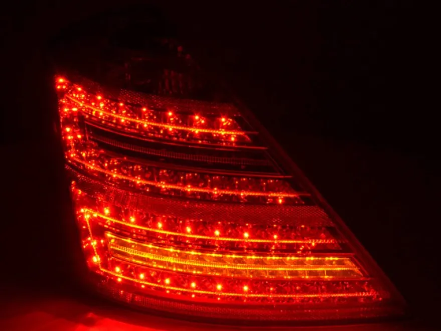 Baklampor LED Röd/Klarglas Mercedes-Benz S-Klass (221) 2005-2009
