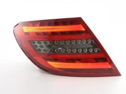 Baklampor LED Svart/Röd Mercedes-Benz C-Klass W204 2006-2011